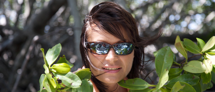Wichtig für gute Sicht beim Fliegenfischen Mirjana Pavlic mit einer Costa Polarisationsbrille
