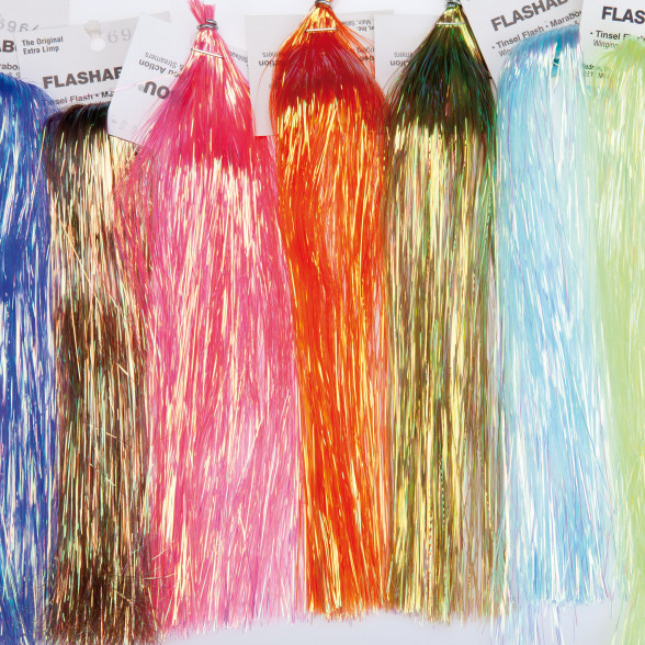 Flashabou Dyed Pearl zum Fliegenbinden unter Fliegenbindematerial bei Flyfishing Europe