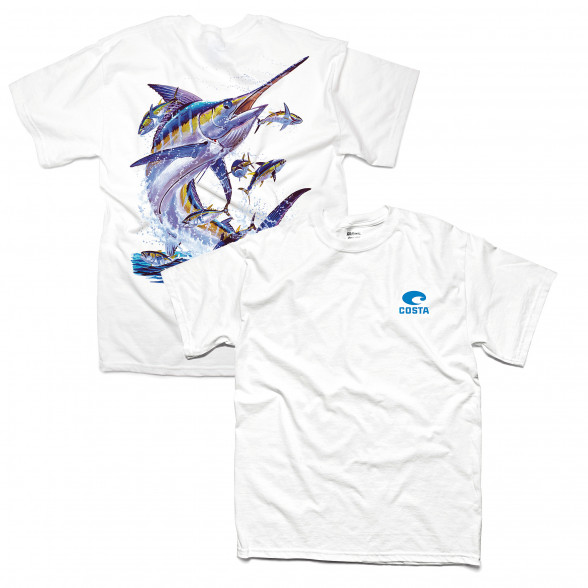 Costa T-Shirt Marlin weiß zum Fliegenfischen bei Flyfishing Europe