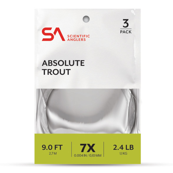 Absolute Trout Leader 7,5' 3er-Pack Vorfaecher Scientific Anglers