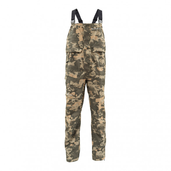 Simms Challenger Bib Regenhose hex flo camo timber