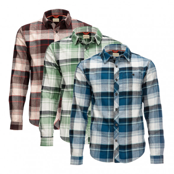 Simms Dockwear Cotton Flannel Shirt Flanell Hemd