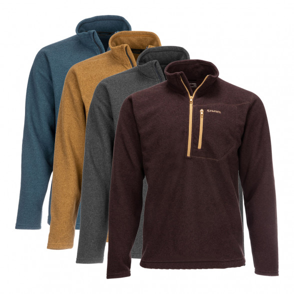 Simms Rivershed Quarter Zip Sweater Pullover