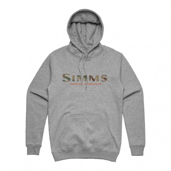 Simms Logo Hoodie Kapuzenpullover grey heather