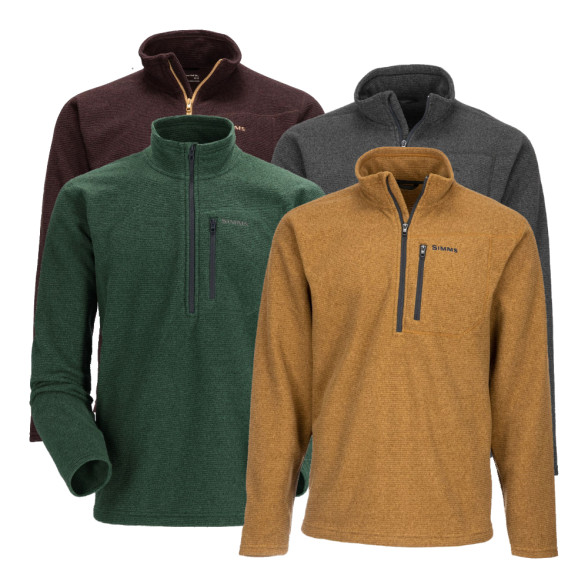 Simms Rivershed Quarter Zip Sweater Pullover