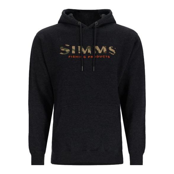 Simms Logo Hoody Kapuzenpullover charcoal heather