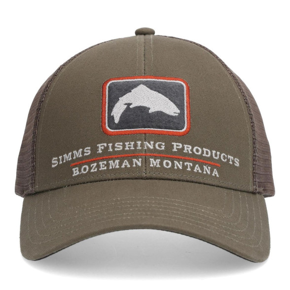 Simms Trout Icon Trucker Cap hickory