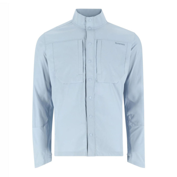 Simms Latitude BiComp Shirt steel blue Langarmhemd