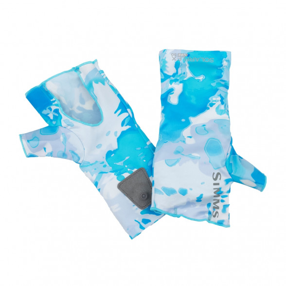 Simms SolarFlex No-Finger SunGlove cloud camo blue