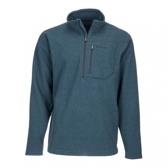 Simms Rivershed Quarter Zip Sweater dark moon