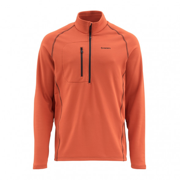 Simms Fleece Midlayer Top simms orange