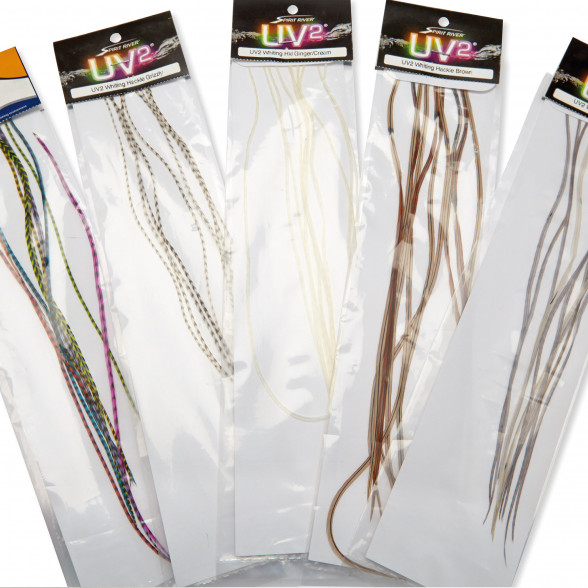 WHITING UV2 HACKLES zum Fliegenbinden unter Fliegenbindematerial bei Flyfishing Europe