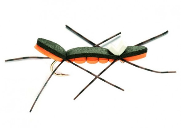 Chernobyl Ant schwarz orange Trockenfliege Ameise Rubberlegs