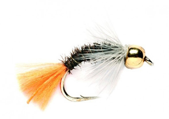 Orange gold Goldkopfnymphe Gruppenmuster Nymphe