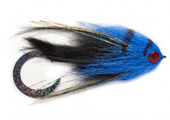 Paolos Wiggle Tail Bunny black blue Hechtstreamer Fulling Mill
