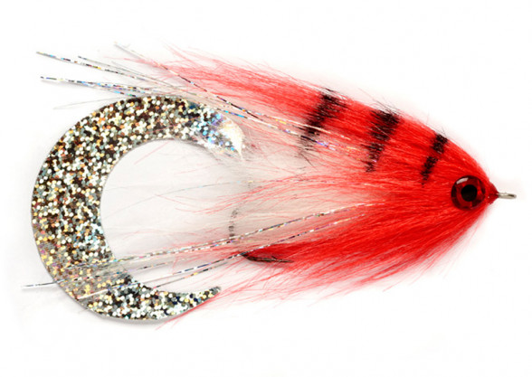 Paolos Wiggle Tail Bunny red white Hechtstreamer Fulling Mill