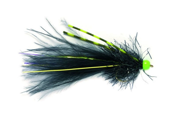 Flexi Hot Head BL black barbless Streamer 10 - Fulling Mill