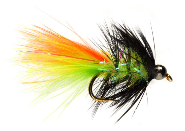 Mini Shimmer Bugger Fire Tiger Streamer - Fulling Mill