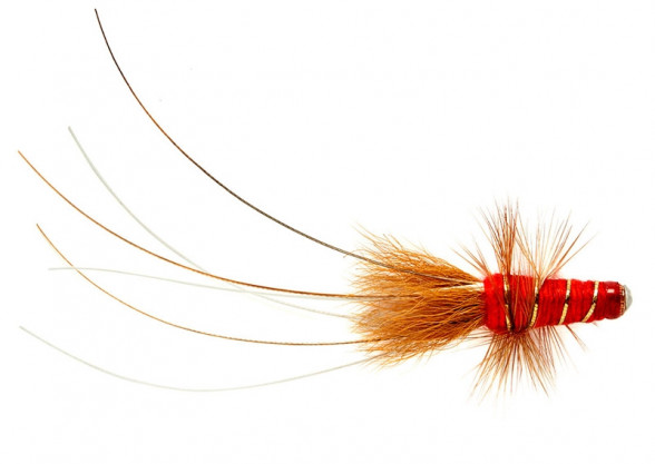 Red Francis Salmon Tube Fly Lachstubenfliege
