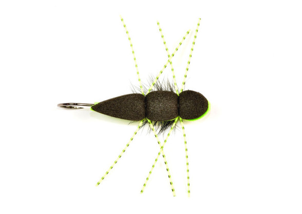 Black Green Helmet Foam Dry - Surface Serie Froedin Flies