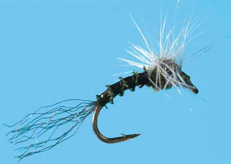 Blue Wing Olive Pull Over Größe 16, Solitude Emerger zum Fliegenfischen auf Äschen und Forellen erhältlich bei Flyfishing Europe