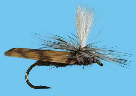 Parachute Caddis Gray Größe 16, Solitude Parachute Trockenfliege zum Fliegenfischen auf Äschen und Forellen bei Flyfishing Europe