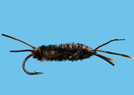 Pat´s Rubber Leg Black/Brown Größe 12, Solitude Nymphen zum Fliegenfischen auf Äschen und Forellen bei FFE