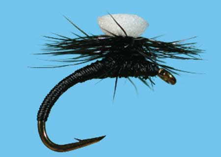 Brooks Sprout Midge Black Größe 18, Solitude Parachute Trockenfliege zum Fliegenfischen auf Äschen und Forellen bei Flyfishing Europe