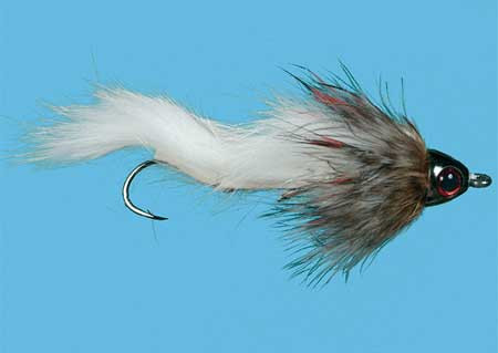 Sculpzilla Jr. weiß Größe 08, Solitude Streamer zum Fliegenfischen auf Forellen bei Flyfishing Europe