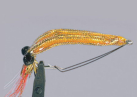 Spoonfly, Gold 2/0, Fliege zum Fliegenfischen im Salzwasser, Salty Streamer erhältlich bei FFE