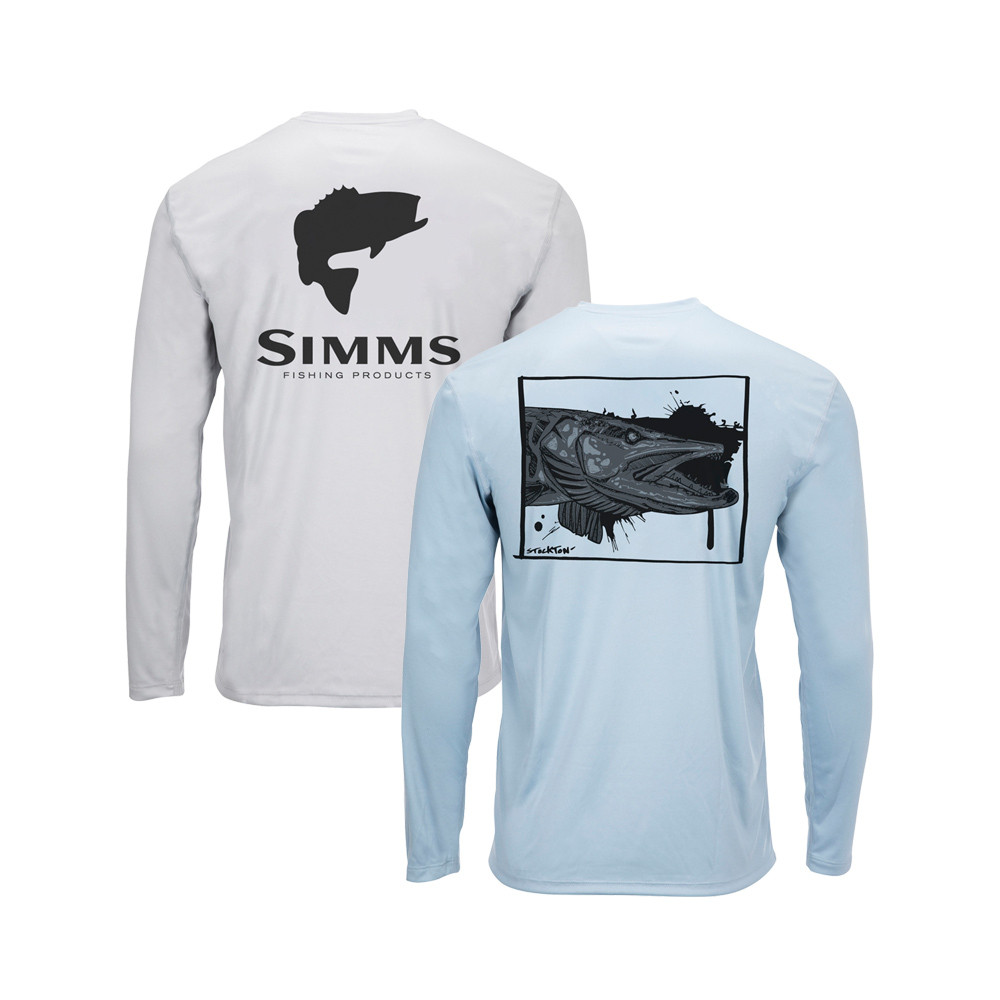 激安通販の Simms Solar Tech Tee Shirt Lake Collection Sonnenschutzshirt ジャケット