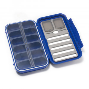 C&F Design wasserdichte Fliegendose Large blau 5 Reihen 14 Faecher 3305N
