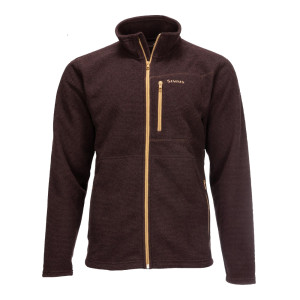 Simms Rivershed Full Zip Sweater mahogany