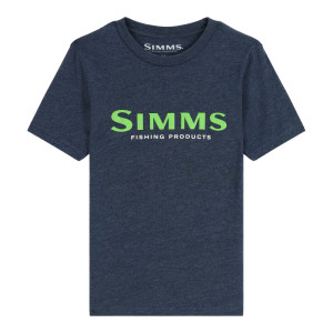 Simms Kid's Logo T-Shirt harbor blue Vorderansicht