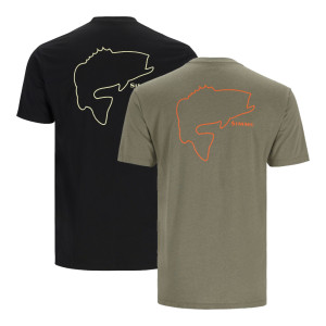 Simms Bass Outline T-Shirt Bedruckung Rueckseite