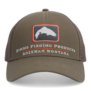 Simms Trout Icon Trucker Cap hickory