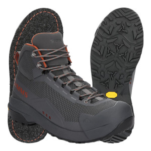 Simms Flyweight Boot Watschuh steel grey Vibram oder Filz