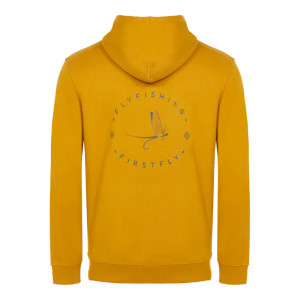 Firstfly Dry Fly Hoody curcuma Kapuzenpullover Rueckseite