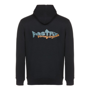 Firstfly Fish Font Icon Hoody black Rueckseite