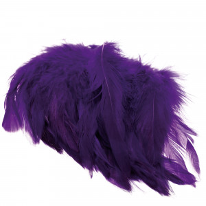 Schlappen Federn purple