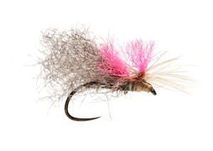 Weiss High Top Caddis BL grey Trockenfliege barbless - Fulling Mill