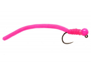 Squirminator Hot Head Jig pink Barbless Nymphe