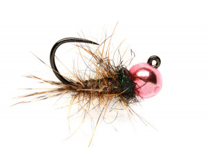 Rozas Pink Hares Ear Jig Barbless Nymphe Fulling Mill