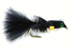 Damsel Gold Nugget Marabou Nymphe schwarz Fulling Mill