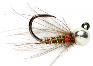 Crostons Bead Baetis Nymphe barbless Fulling Mill