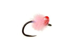 Crostons Tungsten Mini Egg BL baby pink Nymphe barbless 14 - Fulling Mill