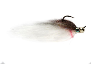 Jiggy Fat Minnow BL brown-white 10 barbless Micro-Streamer - Fulling Mill