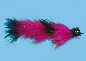 VooDoo Leech, Fuchsia Size 2, Fliege zum Fliegenfischen auf Pazifiklachs & Steelhead bei Flyfishing Europe