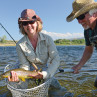 CF Burkheimer mit seiner Trout Fliegenrute