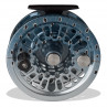 Abel Fliegenrolle Super 12W LA, Vorderseite, im Fish Skin Design Atlantic Salmon bei FFE